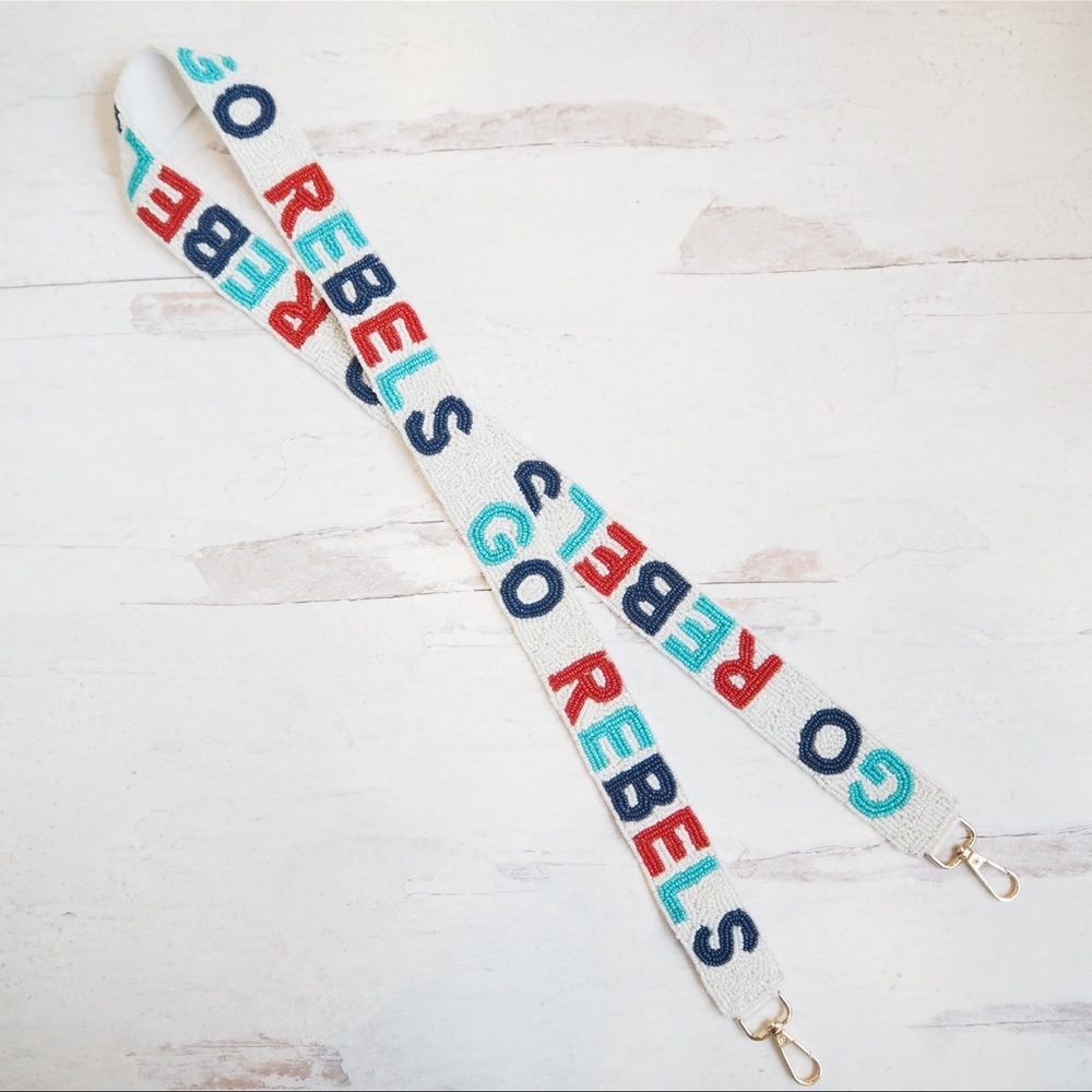 Collegiate Game Day Go Rebels Beaded Purse Strap
